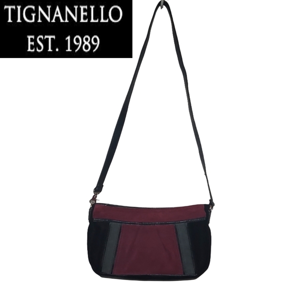 Tignanello Genuine Leather Designer Versital Crossbody Sholder Bag - Picture 1 of 12